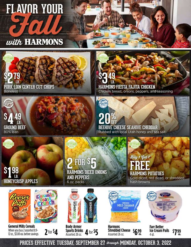 Harmons Ad from 09/27/2022