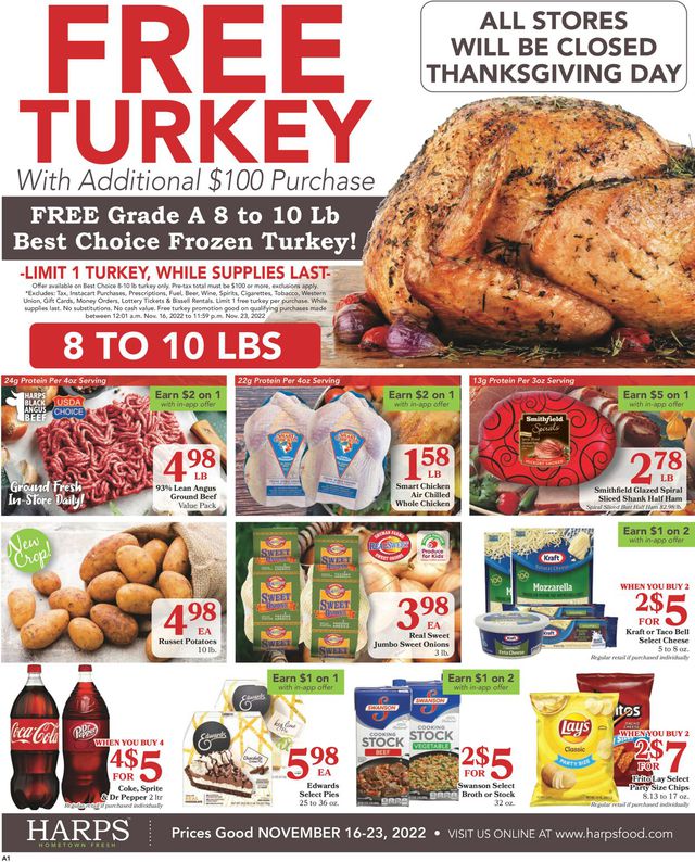 Harps Foods Ad from 11/16/2022