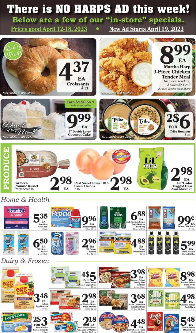 Harps Foods Ad from 04/12/2023