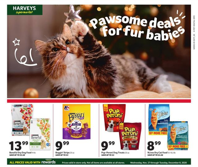 Harveys Supermarket Ad from 11/27/2020