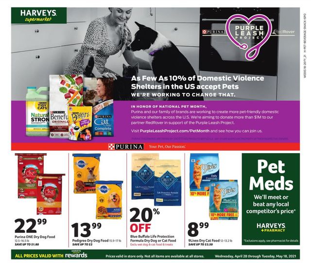 Harveys Supermarket Ad from 04/28/2021
