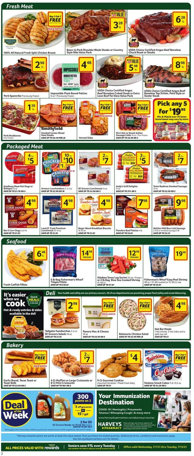 Harveys Supermarket Ad from 07/07/2021