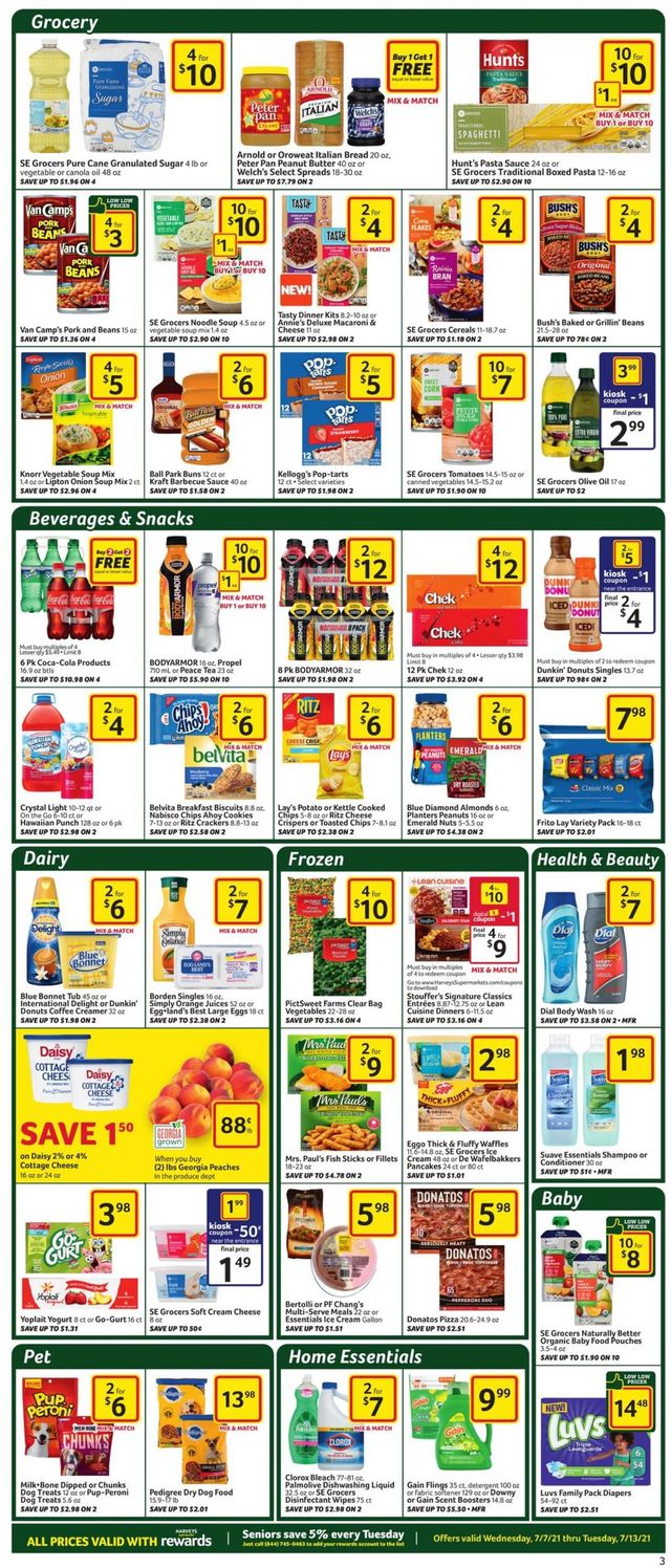 Harveys Supermarket Ad from 07/07/2021