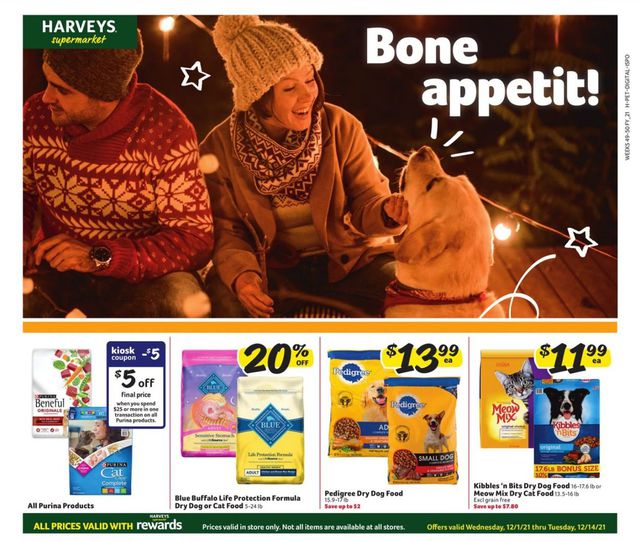 Harveys Supermarket Ad from 12/01/2021