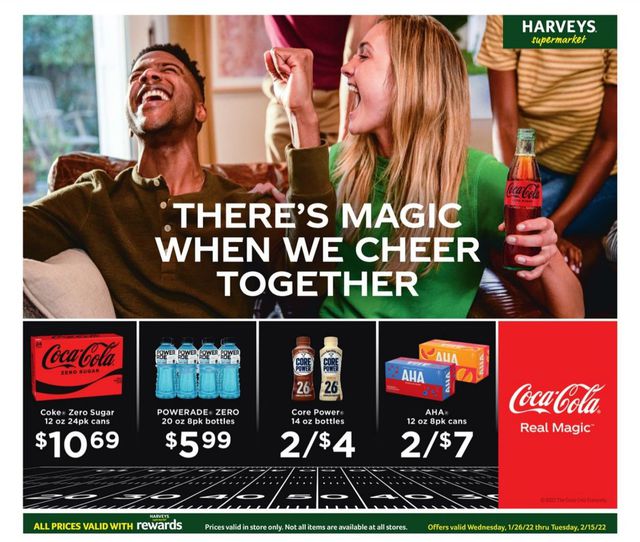 Harveys Supermarket Ad from 01/26/2022