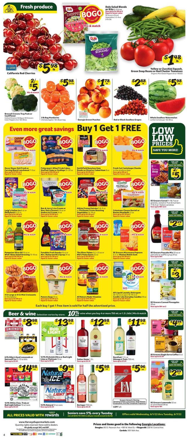Harveys Supermarket Ad from 06/01/2022