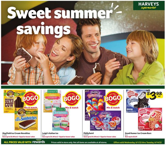 Harveys Supermarket Ad from 06/01/2022