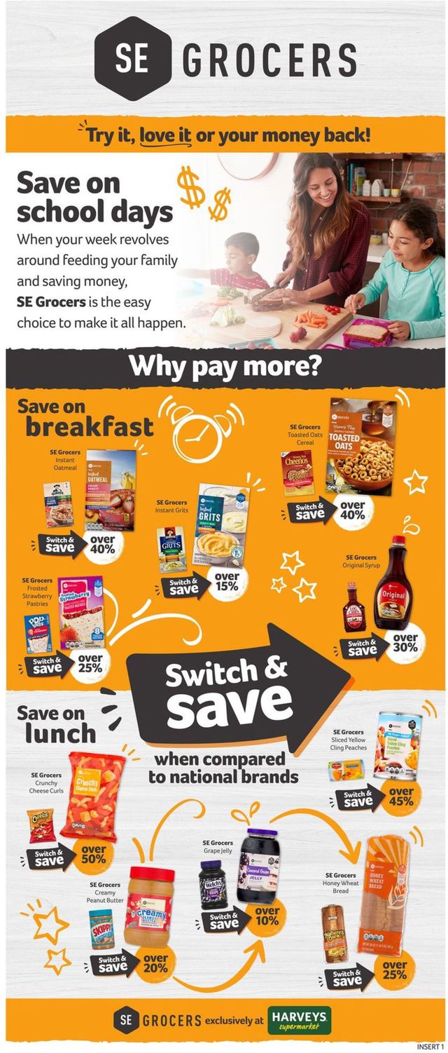 Harveys Supermarket Ad from 08/03/2022