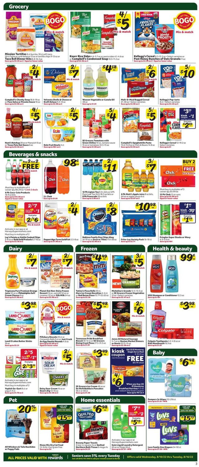 Harveys Supermarket Ad from 08/10/2022