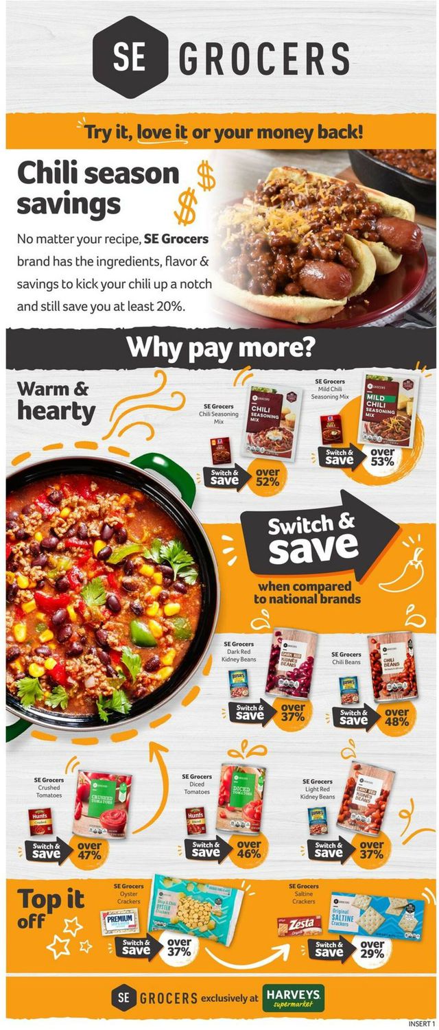 Harveys Supermarket Ad from 01/11/2023