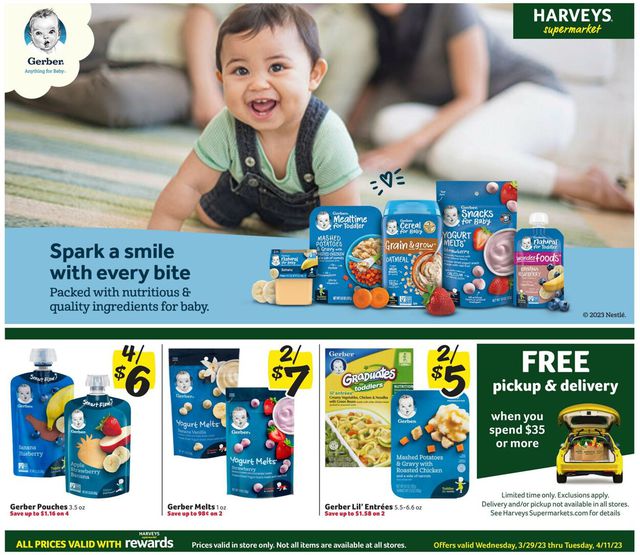 Harveys Supermarket Ad from 03/29/2023