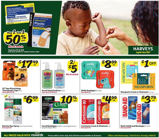 Harveys Supermarket Ad from 07/26/2023