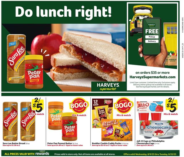 Harveys Supermarket Ad from 08/09/2023