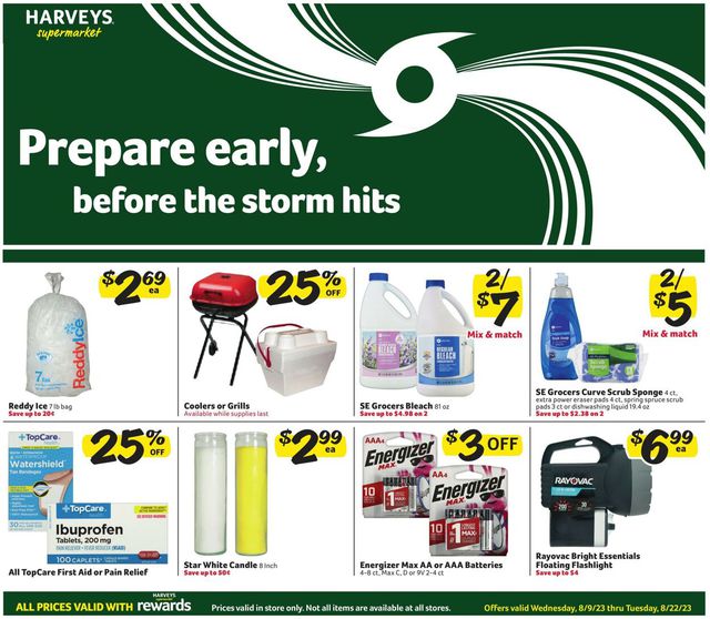 Harveys Supermarket Ad from 08/09/2023