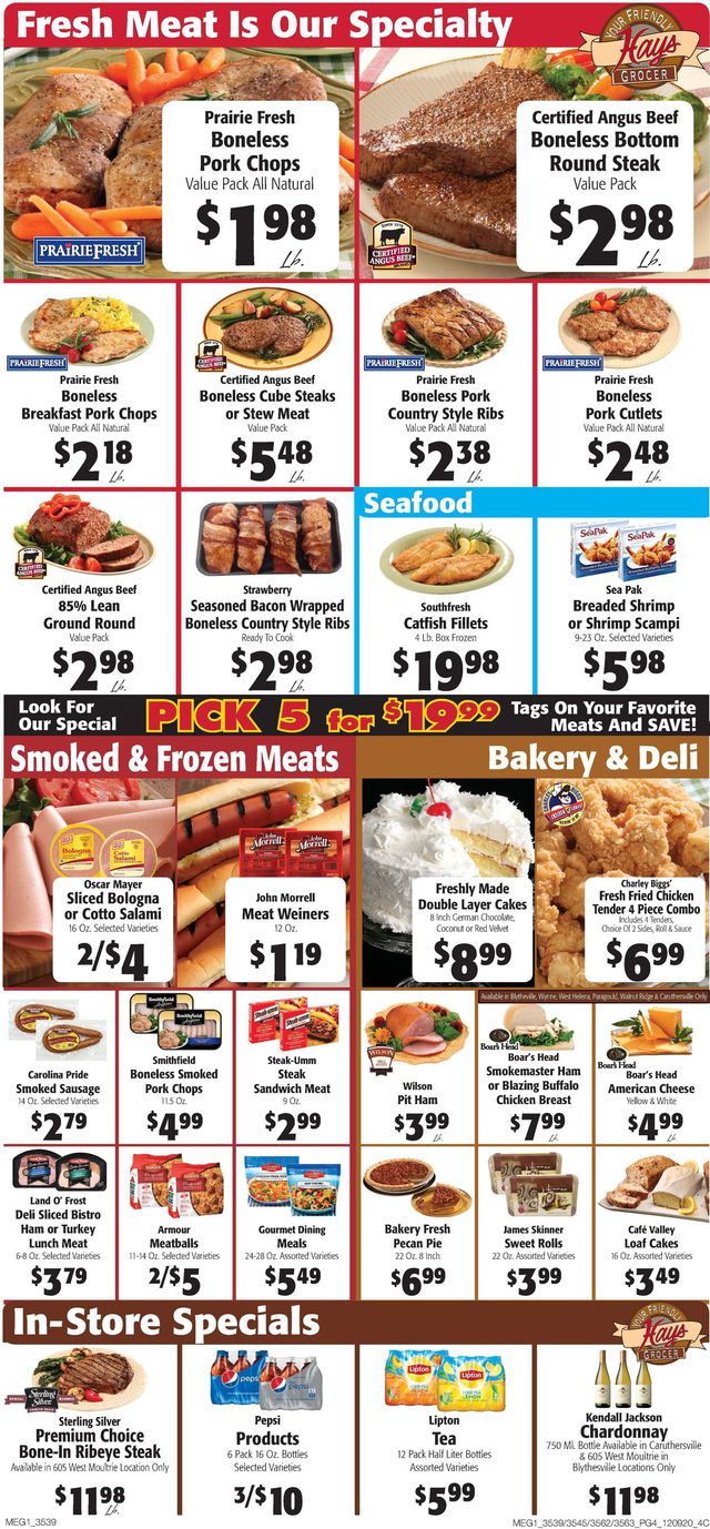 Hays Supermarket Ad from 12/09/2020