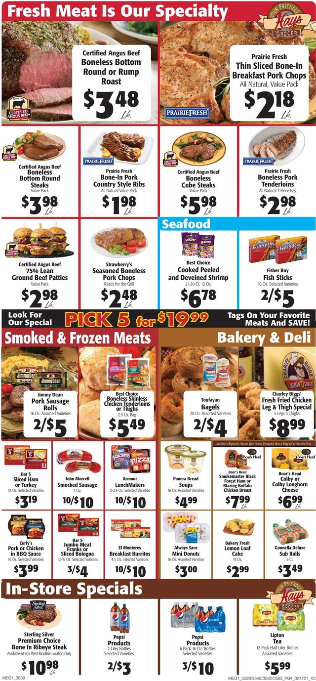 Hays Supermarket Ad from 02/17/2021