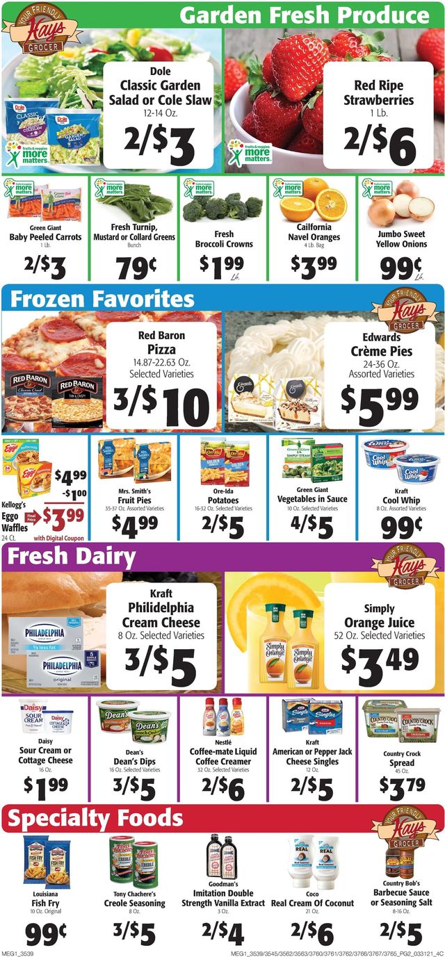 Hays Supermarket Ad from 03/31/2021