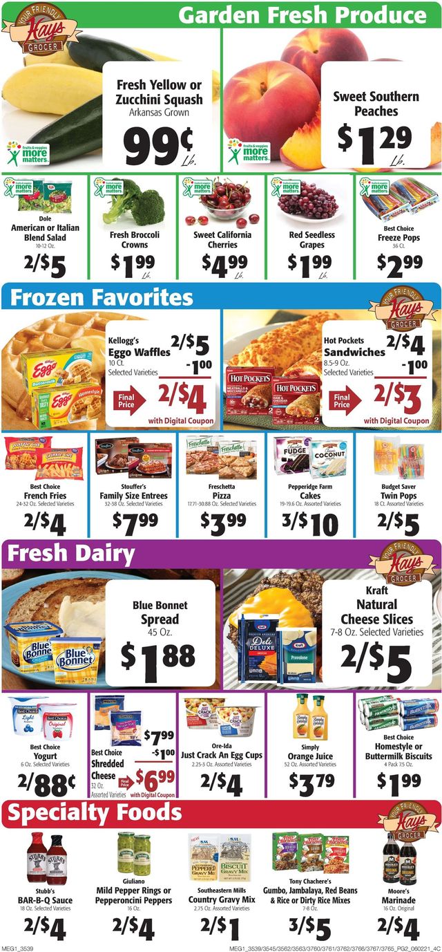Hays Supermarket Ad from 06/02/2021