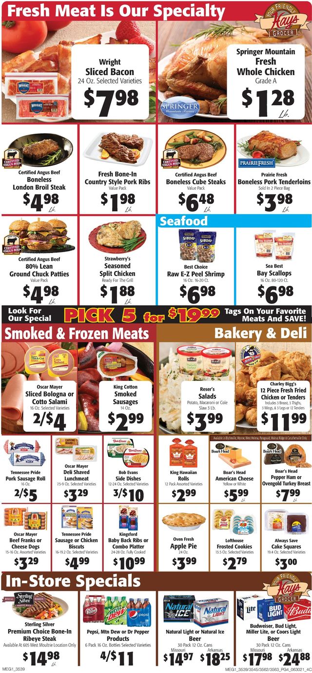 Hays Supermarket Ad from 06/30/2021