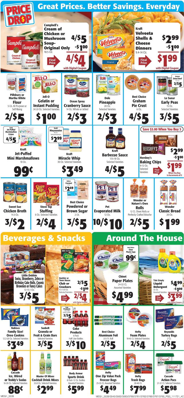 Hays Supermarket Ad from 11/17/2021