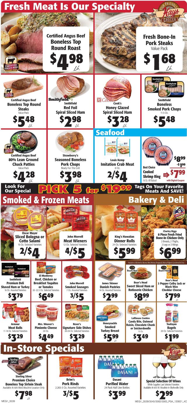 Hays Supermarket Ad from 12/08/2021