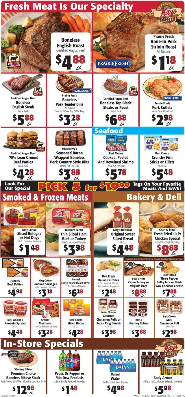 Hays Supermarket Ad from 01/19/2022