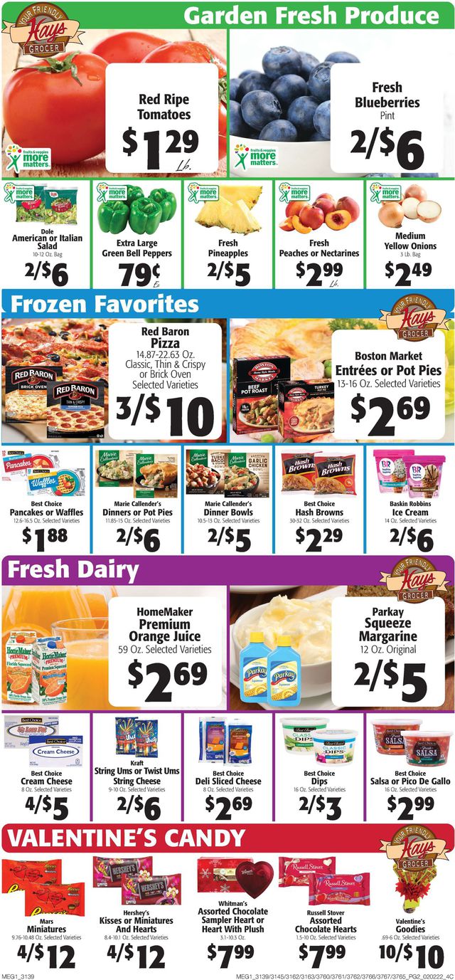 Hays Supermarket Ad from 02/02/2022
