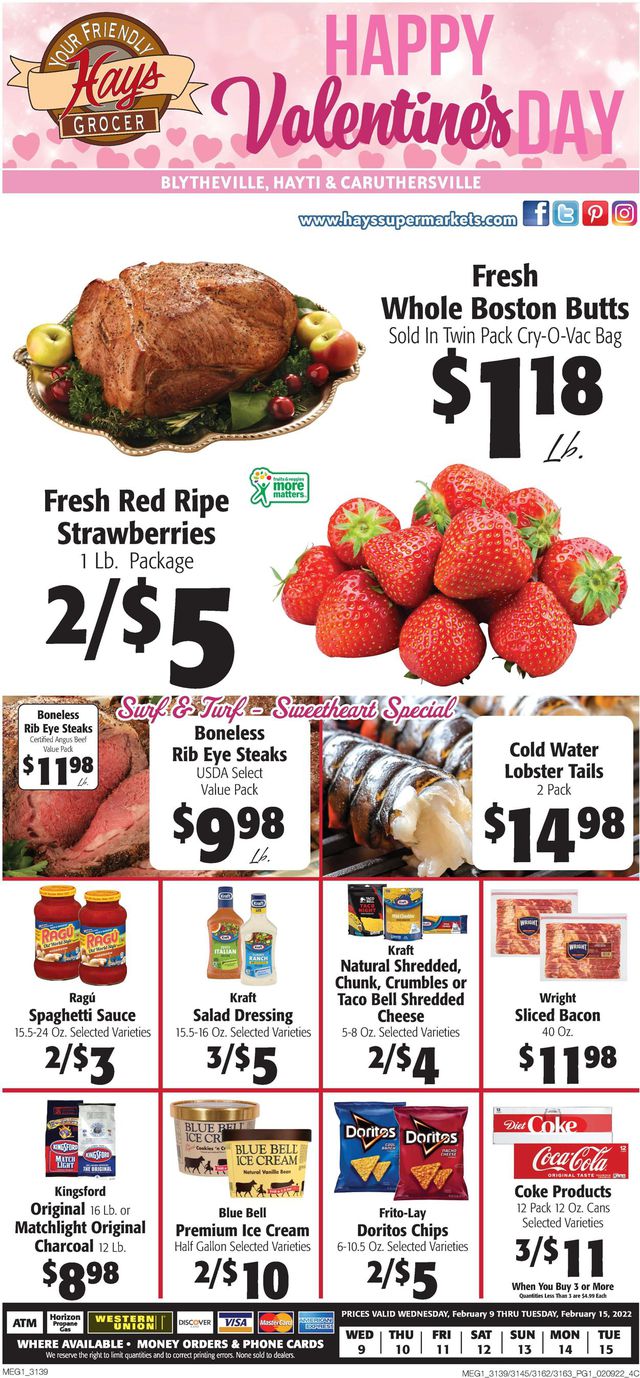 Hays Supermarket Ad from 02/09/2022