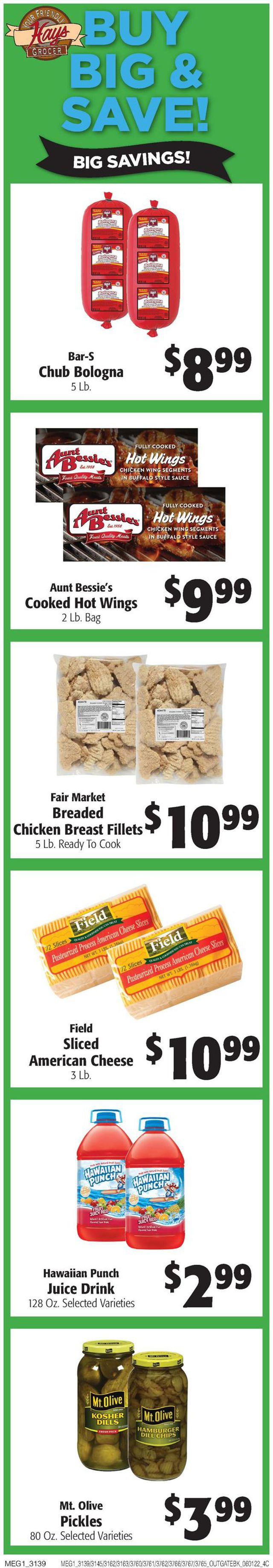 Hays Supermarket Ad from 06/01/2022
