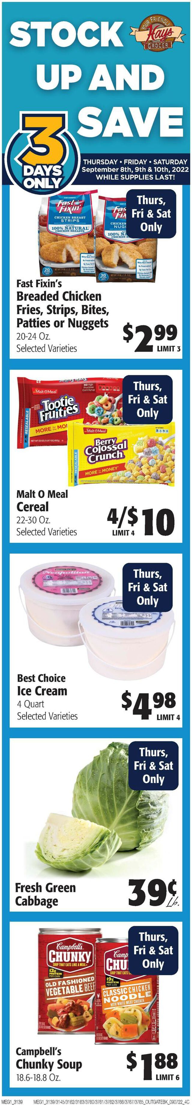 Hays Supermarket Ad from 09/07/2022