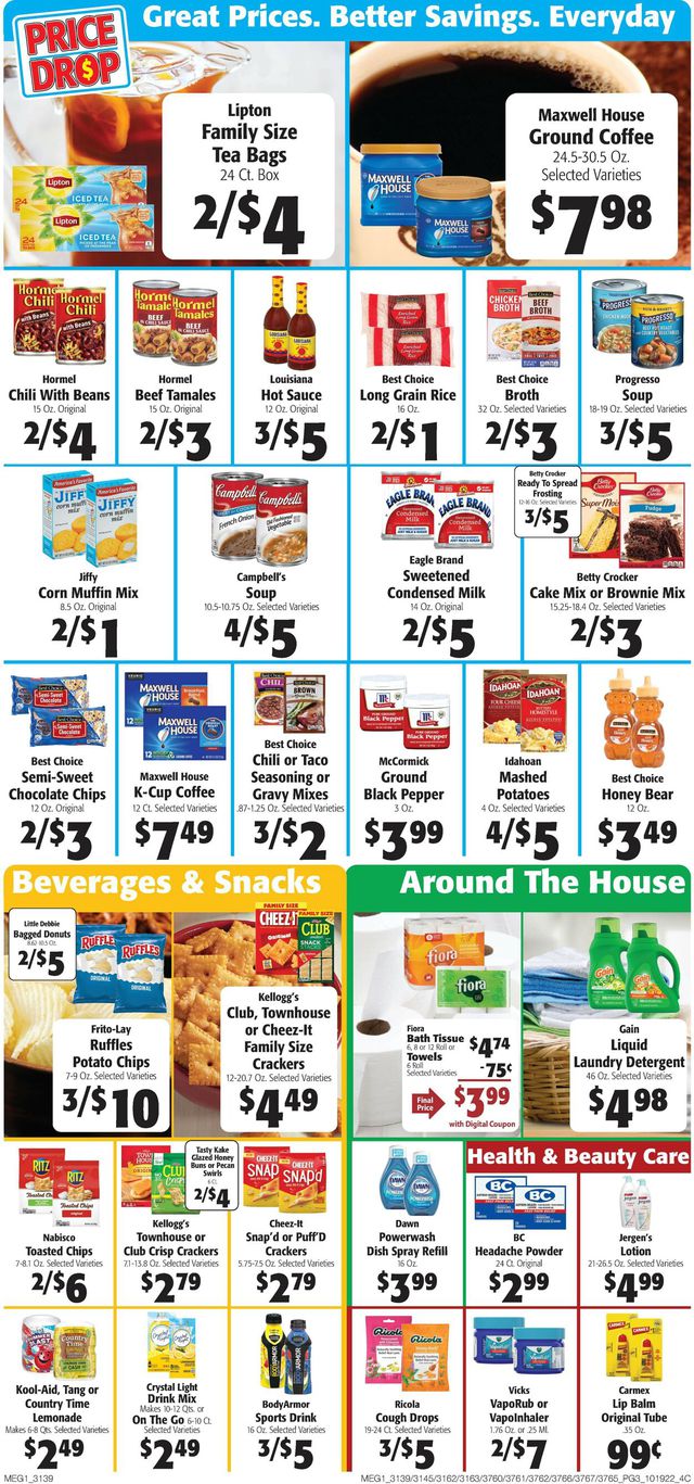 Hays Supermarket Ad from 10/19/2022