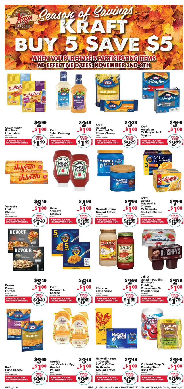Hays Supermarket Ad from 11/02/2022