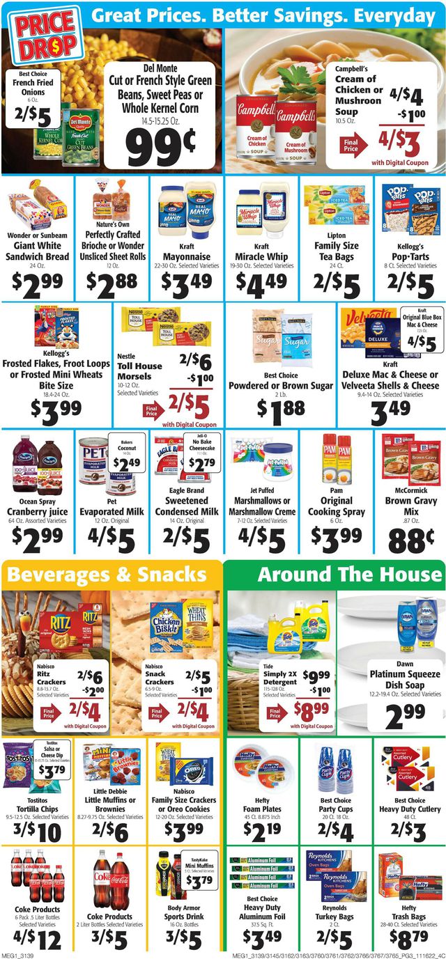 Hays Supermarket Ad from 11/16/2022