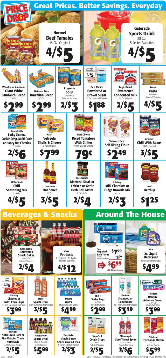 Hays Supermarket Ad from 11/30/2022