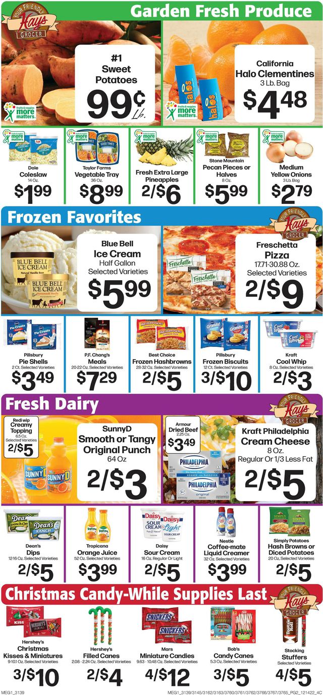 Hays Supermarket Ad from 12/14/2022