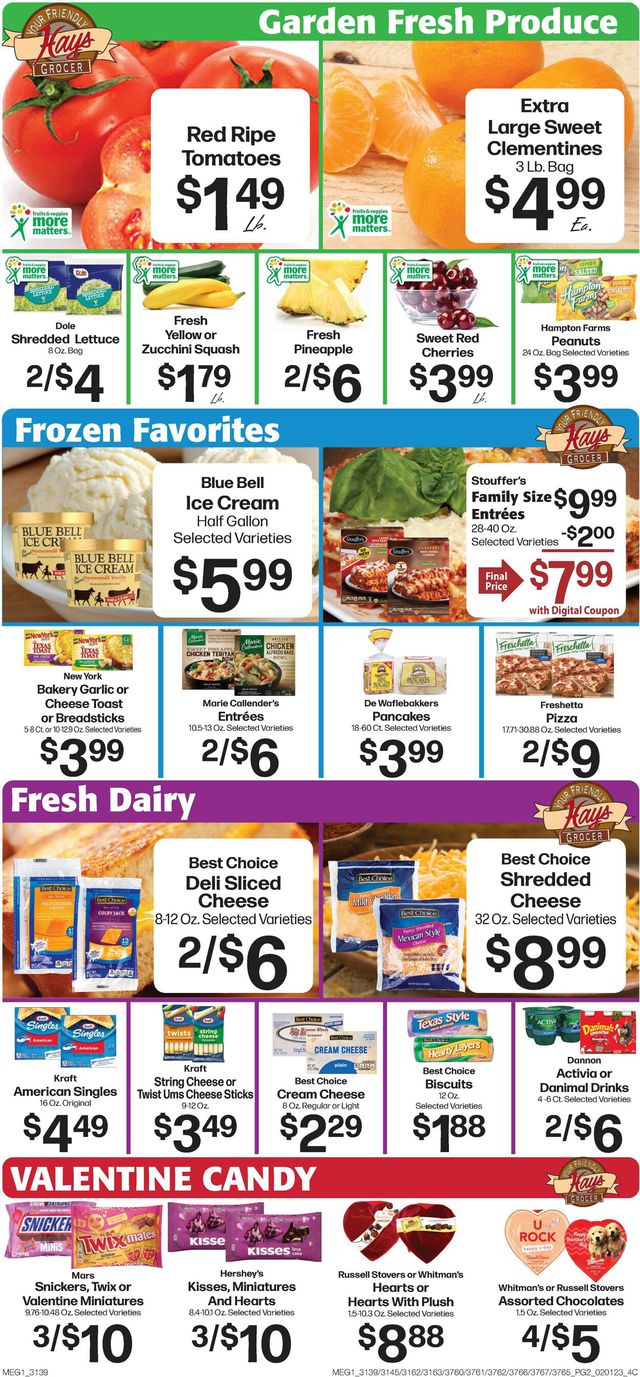 Hays Supermarket Ad from 02/01/2023