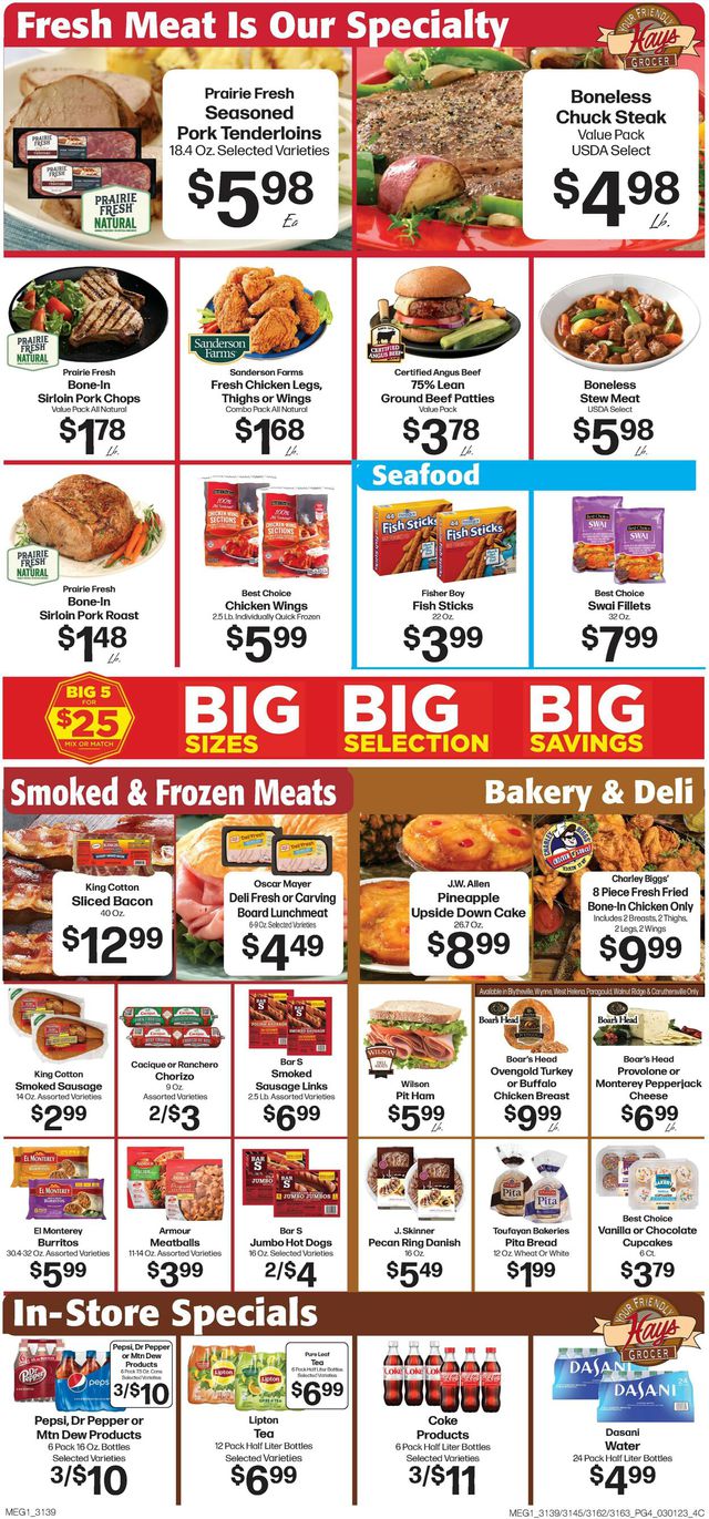 Hays Supermarket Ad from 03/01/2023
