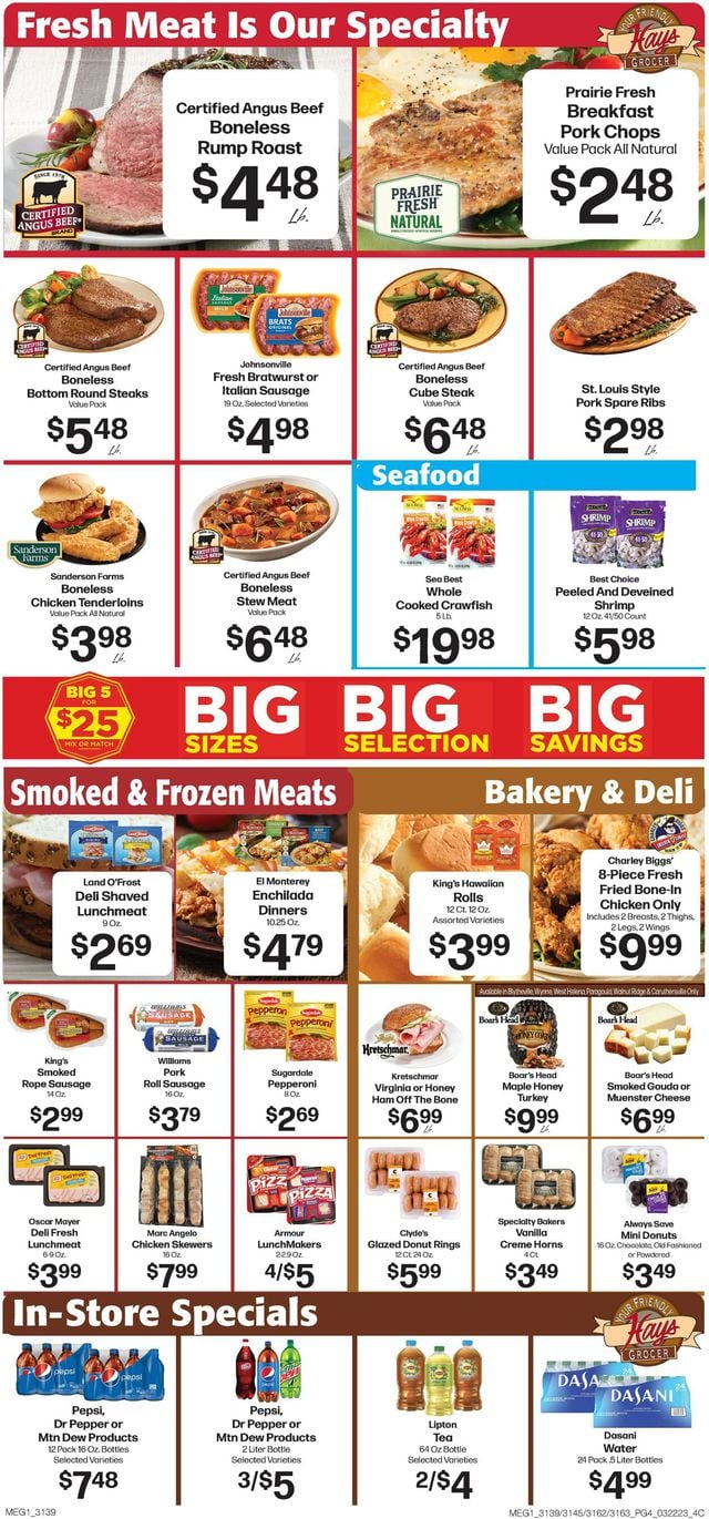 Hays Supermarket Ad from 03/22/2023
