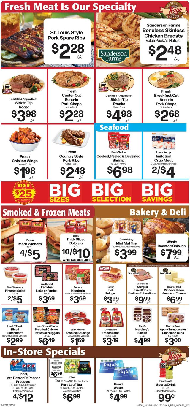 Hays Supermarket Ad from 04/26/2023