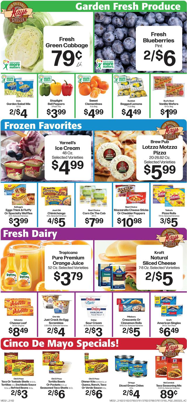 Hays Supermarket Ad from 05/03/2023