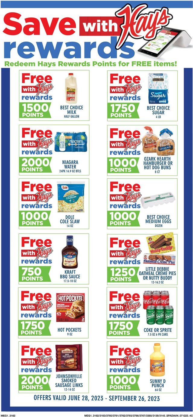 Hays Supermarket Ad from 07/12/2023