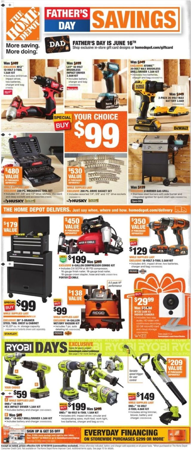 Home Depot Ad from 06/06/2019