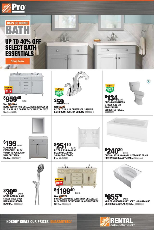 Home Depot Ad from 01/27/2020
