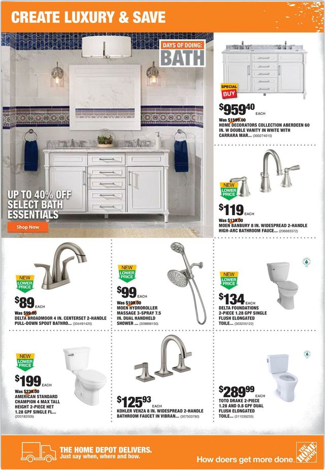 Home Depot Ad from 01/30/2020