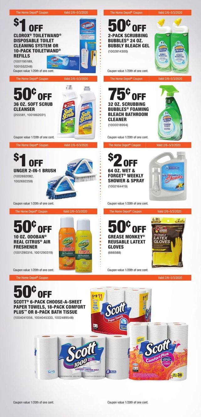 Home Depot Ad from 02/06/2020