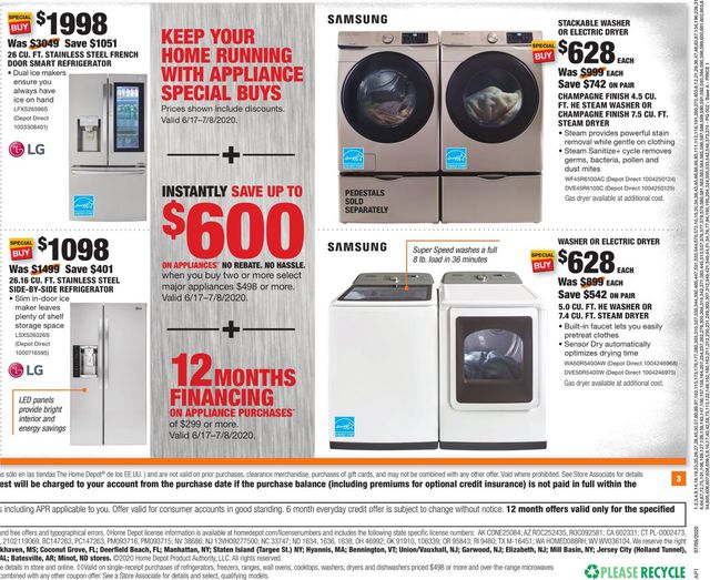 Home Depot Ad from 07/05/2020