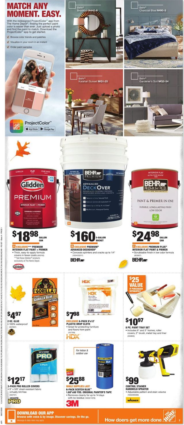 Home Depot Ad from 08/27/2020