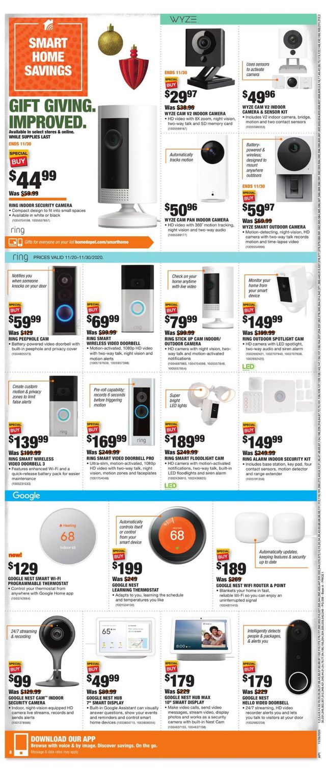 Home Depot Ad from 11/26/2020