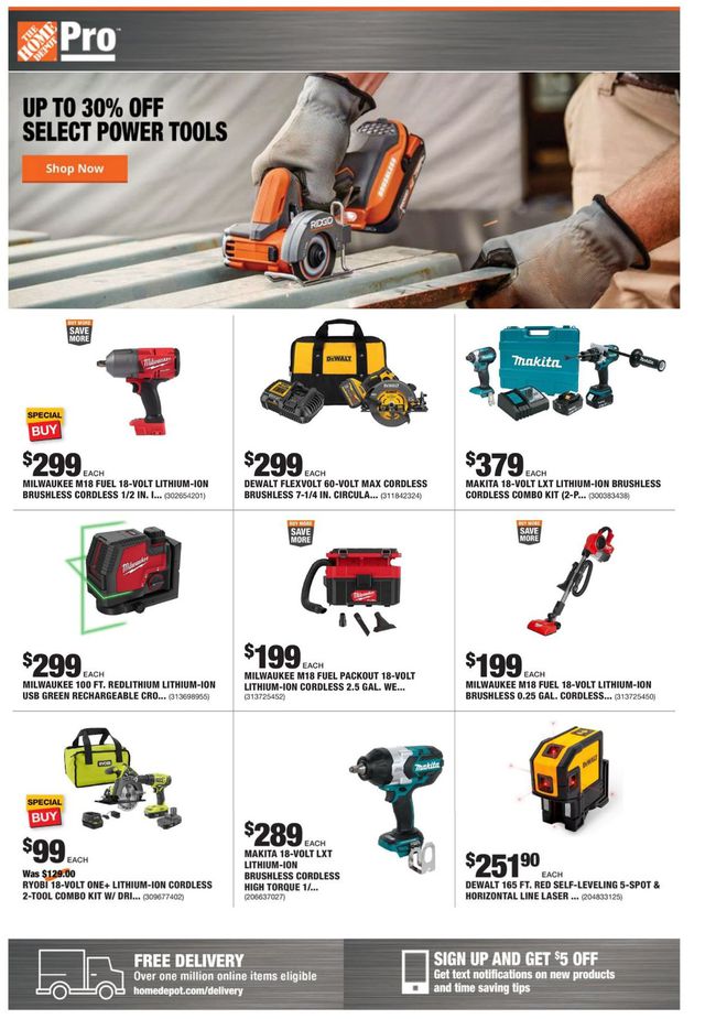 Home Depot Ad from 02/08/2021