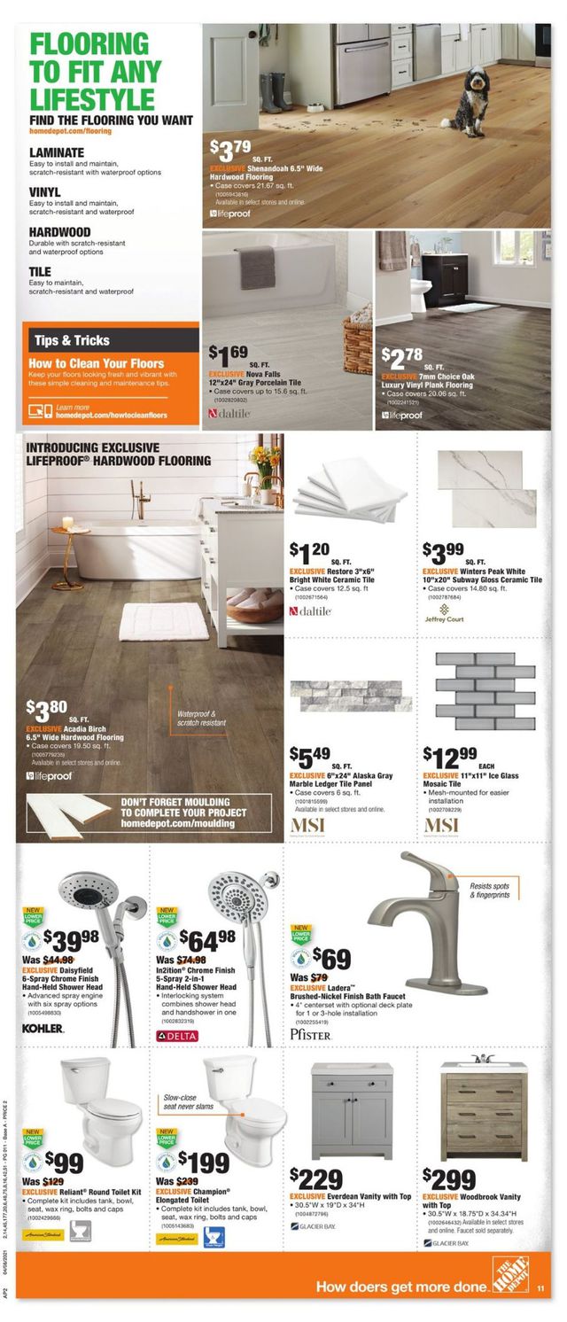 Home Depot Ad from 04/08/2021